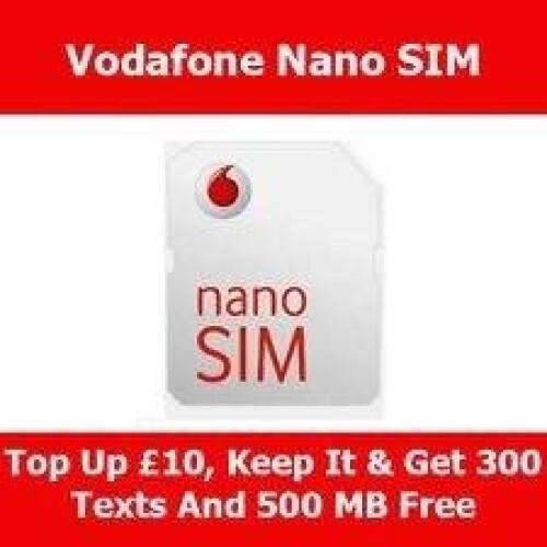Vodafone Pay As You Go Nano Sim Card 2