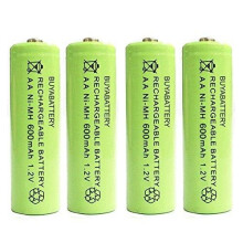 Pack of 4 x BuyaBattery UK AA Rechargeable Solar Light Batteries 600mAh 1.2V NiMH for Outdoor Garden Solar Lights
