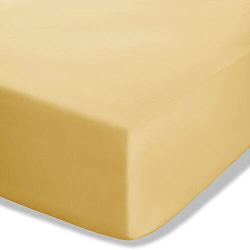 Catherine Lansfield Catherine Lansfield Easy Iron Percale Super King Fitted Ochre