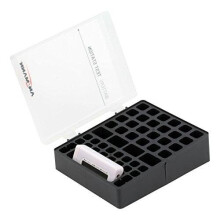 ANSMANN Battery Station [Pack of 1] Battery Storage Organiser Case for AA, AAA, and 9V Block Batteries Ideal For Storing Protecting Full and Empty B
