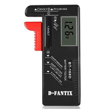 D-FantiX Analogue Battery Tester, Battery Checker for AA AAA C D 9V 1.5V Button Cell Batteries (Model: BT-168)