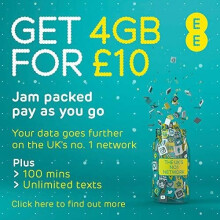 EE £10/30 days for 100 Mins, Ultd Texts & 2GB data. Pay as you go PAYG Multi Sim Trio simcard. Standard/Micro/Nano Size.