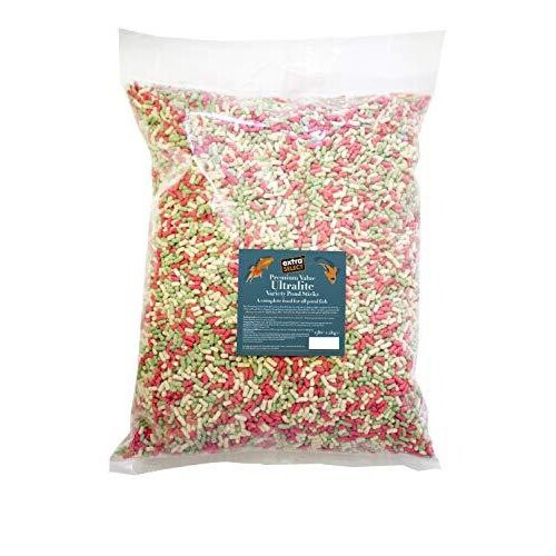 Extra Select Premium Value Ultralite Variety Pond Sticks Complete Fish Feed, 15 Litre