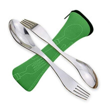 Pack of 2 Portable Stainless Steel Sporks Camping Portable Cutlery (2 pcs)
