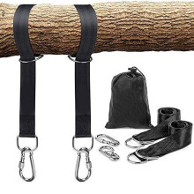 Temporaryt Hammock Straps (Set of 2), Hanging Straps 150cm With 2 Heavy Duty Safety Lock Carabiner Hooks & D-rings, Polyester Straps Perfect for Ham
