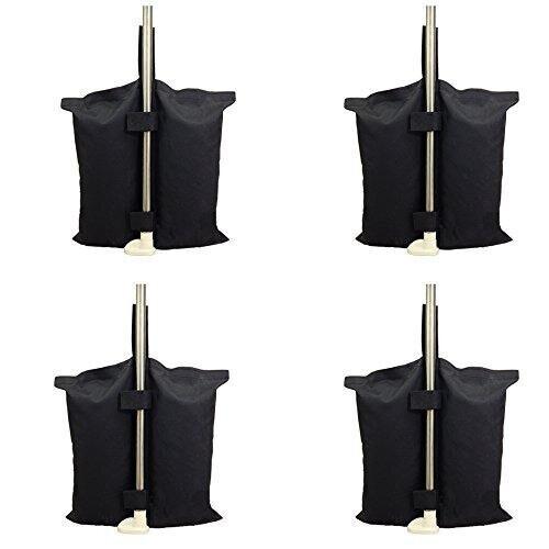 YELAIYEHAO Grade Heavy Duty Double-Stitched Weights Bag, Leg Weights for Pop up Canopy Tent Weighted Feet Bag Sand Bag outdoor bag Black(4pcs, Black