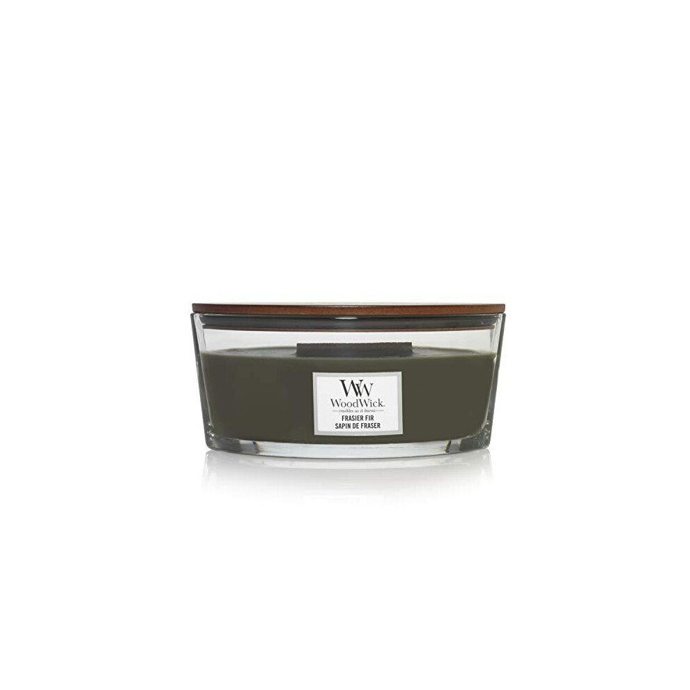 Woodwick Ellipse Scented Candle With Crackling Wick | Frasier Fir | Up To 50 Hours Burn Time