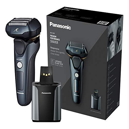 Panasonic ES-LV97 Wet & Dry Electric 5-Blade Shaver with Cleaning & Charging Stand, UK 2 Pin Plug