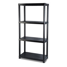 Addis 4 Shelf Storage, Black, 12"