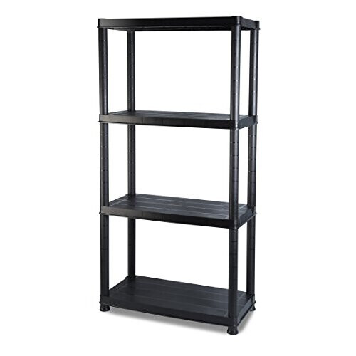 Addis Addis 4 Shelf Storage, Black, 12"