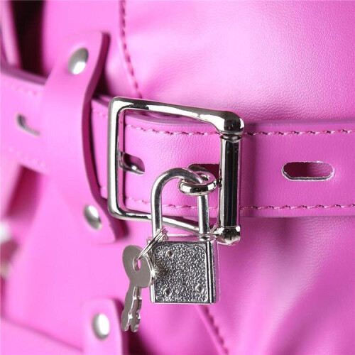 Pink Fetish Mask with Gag 1