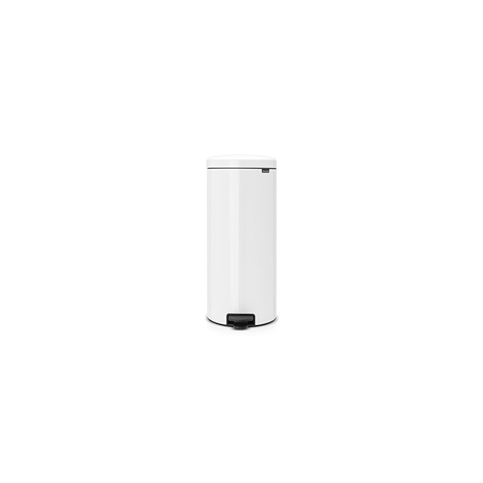 Brabantia Pedal Bin newIcon with Plastic Inner Bucket, 30 Litre - White