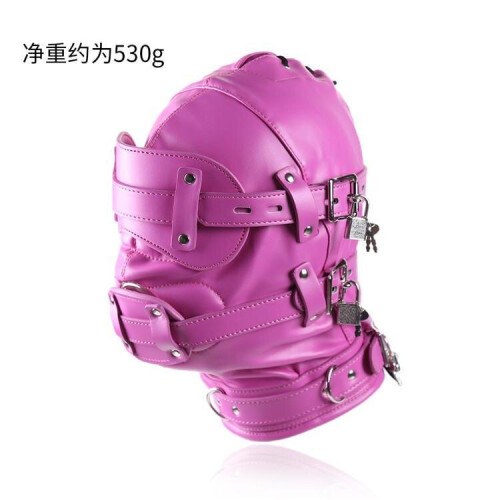 Pink Fetish Mask with Gag 2