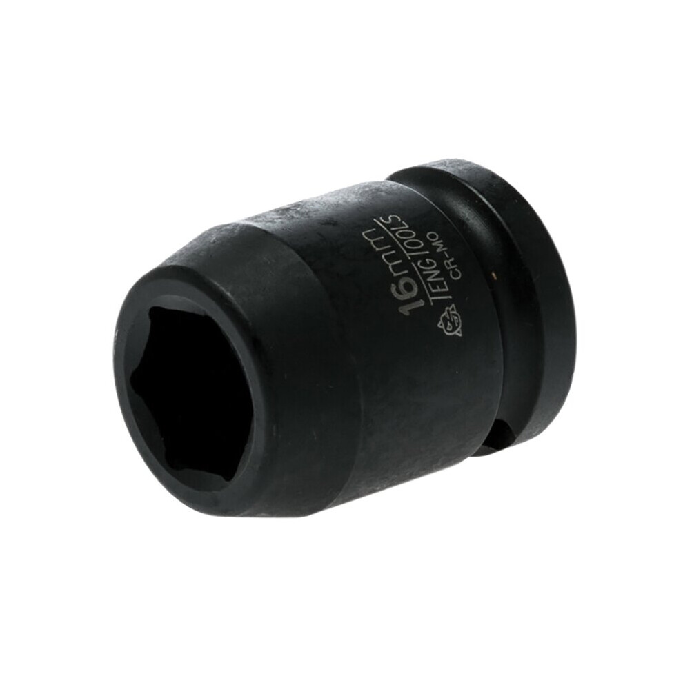 Teng Impact Socket Hexagon 6 Point 1/2in Drive 16mm