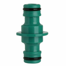 WATER PIPE GARDEN HOSE QUICK FIX DOUBLE MALE COUPLE CONNECTOR ADAPTOR