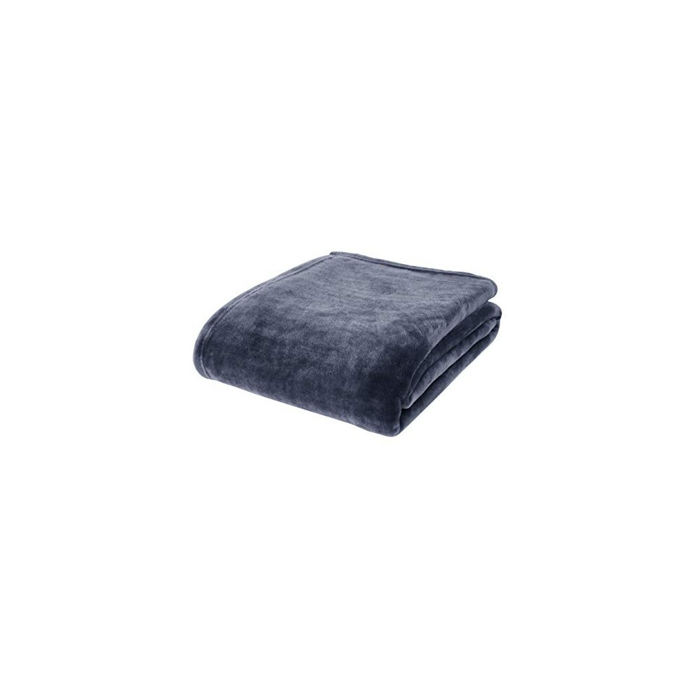 Catherine Lansfield Extra Large New Raschel Velvet Touch 200X240Cm Throw Navy