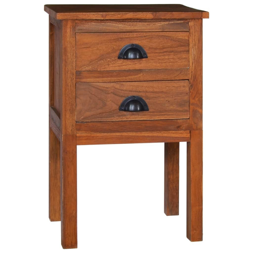 vidaXL Solid Teak Wood Bedside Cabinet Nightstand Coffee Table Home Furniture