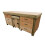 (6ft, With Back Panel) Wooden Workbench With Drawers and Functional Lockable Cupboard - Eucalyptus Top 3