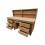 (8ft, Without Back Panel) Wooden Workbench With Drawers and Functional Lockable Cupboard - Eucalyptus Top 7