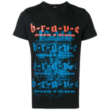 (M) DIESEL T DIEGO WC Mens Printed T Shirts Brave Short Sleeve Crew Neck Casual Tee