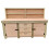 (7ft, Without Back Panel) Wooden Eucalyptus Top Workbench With Drawers and Double Lockable Cupboard 5