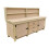 (8ft, With Back Panel) Wooden MDF Top Workbench With Drawers and Double Lockable Cupboard 4