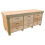 (8ft, Without Back Panel) Wooden Workbench Tool Cabinet - Eucalyptus Top Industrial Storage Work Table 2