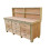 (7ft, With Back Panel) Wooden Workbench Tool Cabinet - Eucalyptus Top Industrial Storage Work Table 2