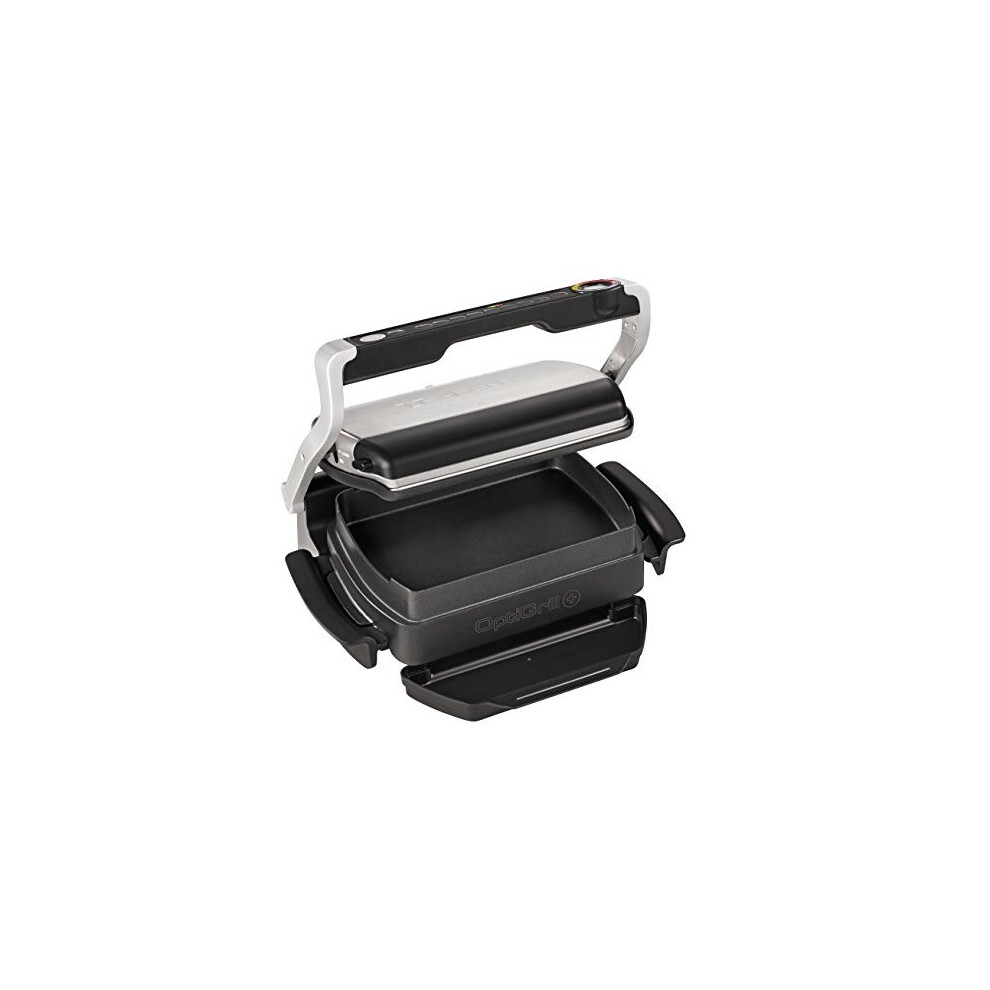 Tefal GC715D40 OptiGrill Plus with Snacking Tray, 5 Portions, Health Grill