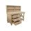 (6ft, Without Back Panel) Wooden MDF Tool Cabinet Workbench With Double Storage Shelf 7