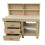 (8ft, With Back Panel) Wooden MDF Tool Cabinet Workbench With Double Storage Shelf 6