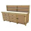 (8ft, With Back Panel) Wooden Workbench MDF  Double Shelf Tool Cabinet with Lockable Cupboard Heavy-duty Work Table 3