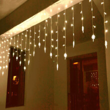 (3.5M 96LED Warm White - Star) LED String Fairy Curtain Lights Icicle Window Christmas Wedding Xmas Party Decor