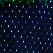 (White, 4MX6M 880LED) 6x4M LED Curtain Window Net Mesh String Fairy Lights Waterproof Plug Xmas Lamps