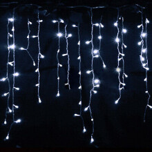 (#2 3.5m 96LED White ? Indoor Outdoor Home Room Dec) 3.5M 96 LED Icicle Hanging Wavy Curtain Fairy String Lights Xmas Party Decor