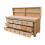 (8ft, With Back Panel) Wooden Workbench Tool Cabinet - Eucalyptus Top Industrial Storage Work Table 4