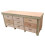 (7ft, Without Back Panel) Wooden Workbench Tool Cabinet - Eucalyptus Top Industrial Storage Work Table 3