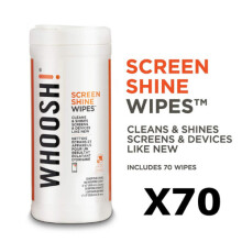 WHOOSH! 70x Screen Shine Disposable Anti-Microbes Wipes + 1 Mini Cloth