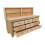 (8ft, With Back Panel) Wooden Workbench Tool Cabinet - Eucalyptus Top Industrial Storage Work Table 5