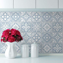 WALPLUS Wall Tile Sticker Set - 15 x 15 cm (6 x 6 in) - 24 pcs, DIY Art, Home Decorations, Decals, Kitchen Decor, Bathroom Ideas, Peel and Stick Back