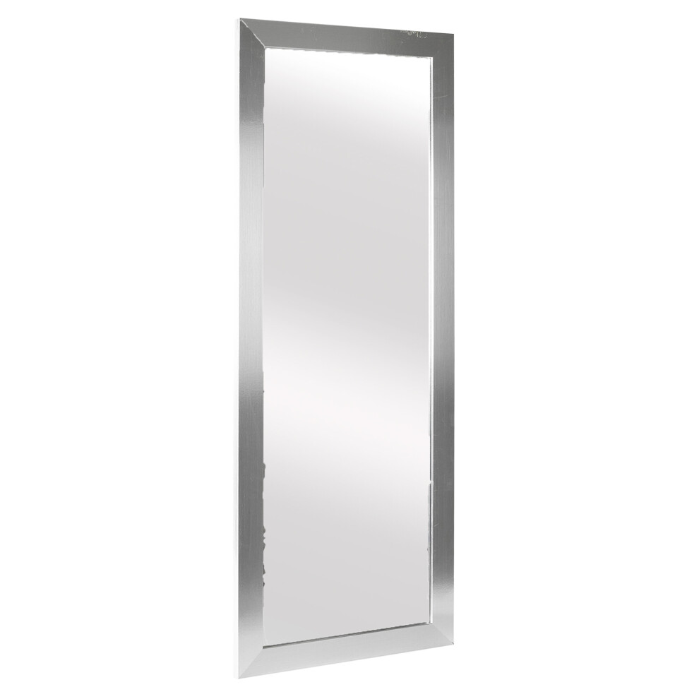 (Silver (97 x 37cm)) Long Wooden Frame | Rectangle Mirrors