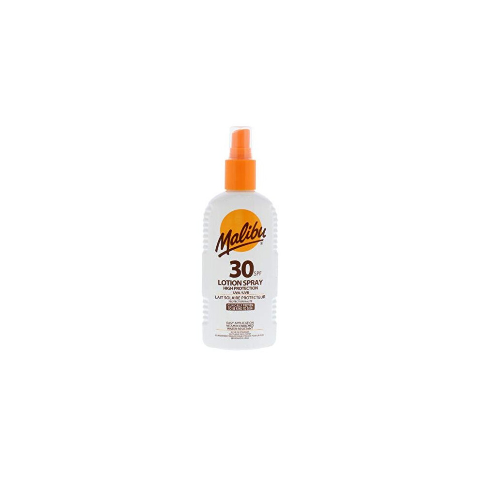 Malibu High Protection Sun Lotion Spray SPF30 UVA UVB Sunscreen 200 ml