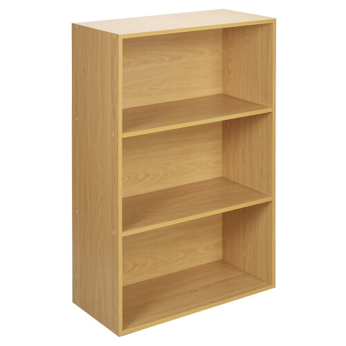 URBN Living (Beech) 3 Tier Wide | Bookcase 2