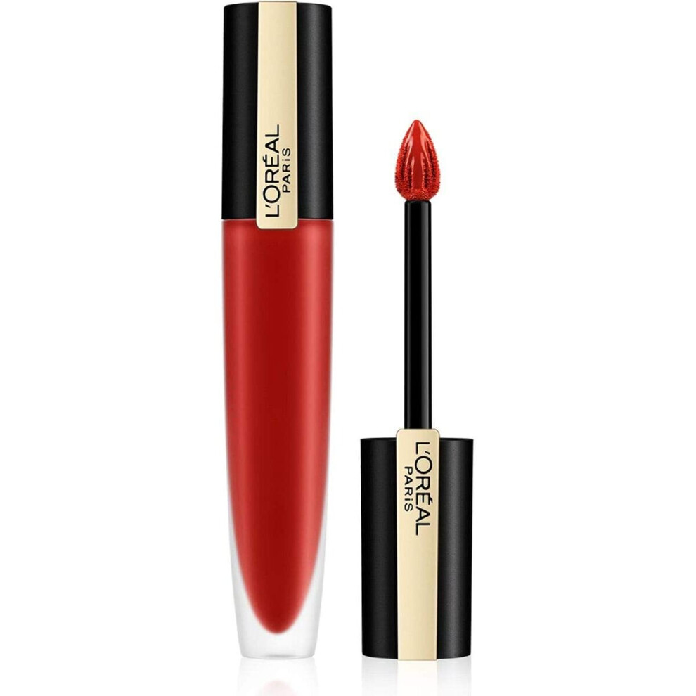 New L’oréal Paris (115 I Am Worth It) L'oreal Paris Rouge Signature Matte Liquid Lipstick Red