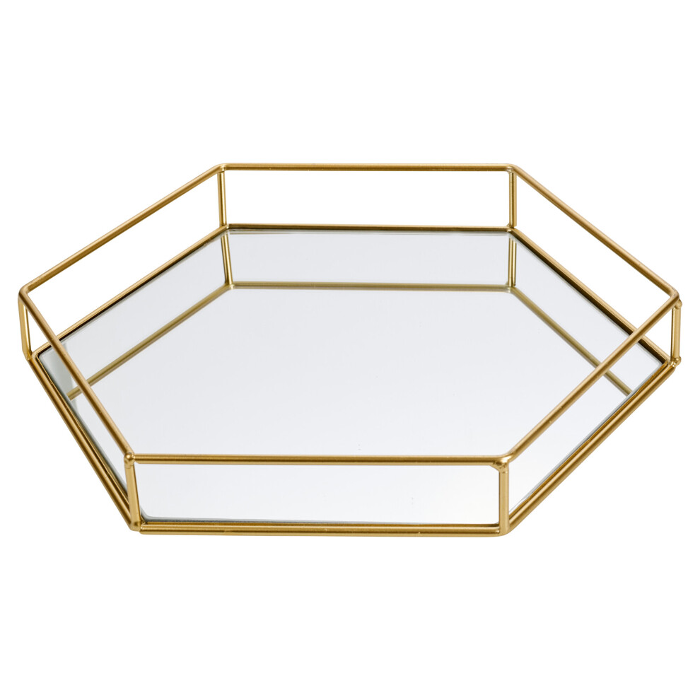 (Medium (30 x 30 x 5)) Hexagon Shaped | Tray Mirrors