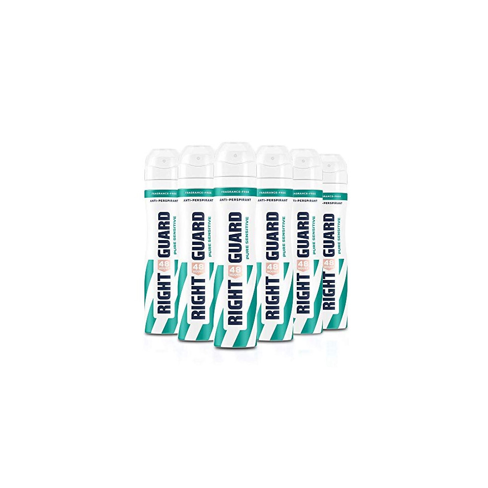 Right Guard Women Total Defence 5 Pure Anti-Perspirant Aerosol Deodorant 250 Ml - Pack Of 6