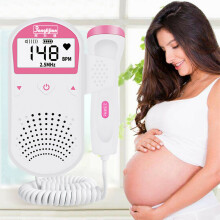 LCD Fetal Doppler Probe Prenatal Baby Heartbeat Monitor Ultrasonic Detector