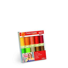 Gutermann 734008-1 Thread Set Sew-All 100 m x 10 reels, Multicoloured