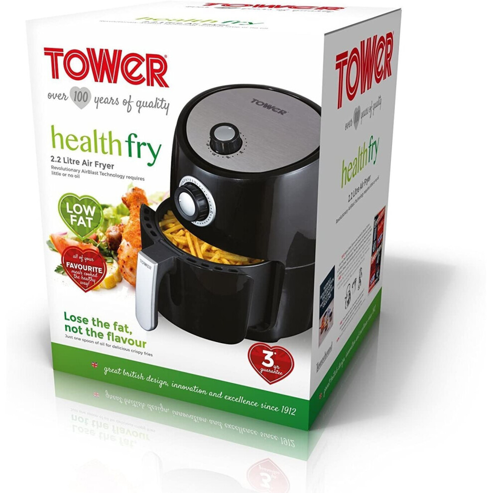 Tower T17023 2.2L Air Fryer With Rapid Air Circulation System Black