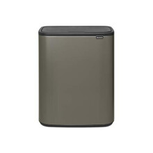Brabantia Bo Touch Bin Recycling, 2 x 30L, Platinum, 2 Inner Buckets (2x30L)